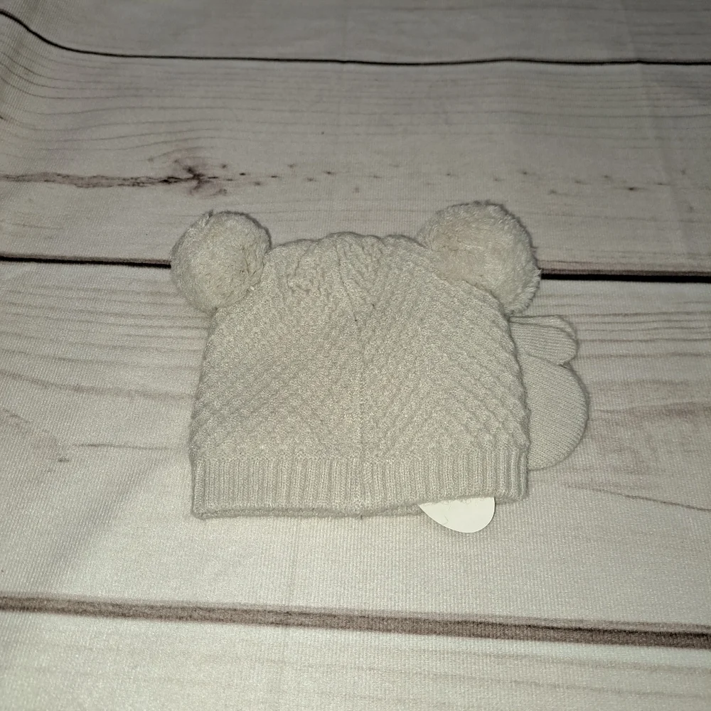 Not Your Grandma's Blanket Knit Baby Beanie with Mitts 0-6 Months
